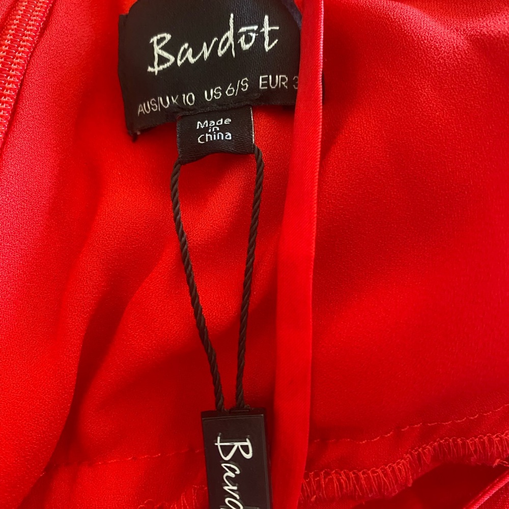 BARBOT RED SLIP DRESS    NWT - Picture 12 of 15